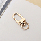 Alloy Swivel Clasps, Lanyard Push Gate Snap Clasps, Light Gold, 3.3x1.3x0.5cm, Hole: 10x7mm