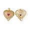 Brass Cubic Zirconia Pendants, Cadmium Free & Lead Free, Hollow Heart Charms, Real 18K Gold Plated, 26x23.5x5.5mm, Hole: 5x3.5mm