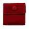 Square Velvet Jewelry Bags, with Snap Fastener, FireBrick, 6.7~7.3x6.7~7.3x0.95cm
