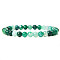 Natural Striped Agate/Banded Agate Round Beaded Stretch Bracelet