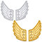 GORGECRAFT 2 Colors Shoe Wings Shiny Charms Attractive Angel Decorations Accessory for Daily Sports Style Collocation Fashion Roller Skate High Top Shoes Canvas Sneaker Decor Supplies