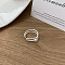 925 Sterling Silver Cuff Rings, with Shell Pearl, Silver, Round, Inner Diameter: Adjustable