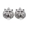 Alloy Pendants, Lead Free & Cadmium Free, Bear, Antique Silver, 32x27.5x14mm, Hole: 2.4mm