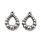 304 Stainless Steel Pendants, Teardrop Charm, Anti-Tarnish, Stainless Steel Color, 22.5x16x5mm, Hole: 1.2mm