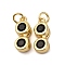 Brass Micro Pave Cubic Zirconia Pendants, Sunglasses Charms, with Jump Ring, Long-Lasting Plated, Cadmium Free & Lead Free, Rack Plating, Real 18K Gold Plated, 16.5x6.5x5mm, Hole: 3mm