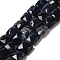 Natural Sodalite Beads Strands, Faceted, Square, 9~10.5x10~10.5x6mm, Hole: 1mm, about 18~20pcs/strand, 7.09~7.68 inch (18~19.5cm)