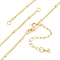 Brass Satellite Chain Necklace Making, with 304 Stainless Steel Lobster Clasps, Lead Free & Cadmium Free, Long-Lasting Plated, Rack Plating, Real 18K Gold Plated, 17.83 inch(45.3cm)