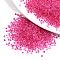 12/0 Glass Seed Beads, Transparent Inside Colours, Round Hole, Round, Camellia, 2x1.5mm, Hole: 0.8mm