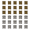 2 Sets 2 Colors Alloy European Beads, Large Hole Beads, Rune/Futhark/Futhorc, Antique Bronze & Antique Silver, 9x10x9mm, Hole: 5.5x6mm, 1 set/color
