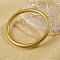 Simple Stainless Steel Plain Bangles for Women, Real 18K Gold Plated, Inner Diameter: 2-1/4 inch(5.8cm)