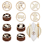 OLYCRAFT 100Pcs 5 Styles Unfinished Wood Plate Decor Wood Cutout Place Cards Signs 1.9 Inch Round Hollow 
