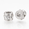 201 Stainless Steel Polymer Clay Rhinestone Inlaid Beads, Column, Stainless Steel Color, Crystal, 7x5mm, Hole: 3mm