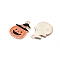 Halloween Theme Alloy Enamel Pendants, Light Gold, Pumpkin, 27x20x1.5mm, Hole: 2mm