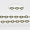 Soldered Brass Heart Chains, Cadmium Free & Nickel Free & Lead Free, with Spool, Antique Bronze, 1.8x2.4x0.4mm, about 39.37 Feet(12m)/roll