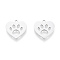 Non-Tarnish 201 Stainless Steel Charms, Laser Cut Pendants, Heart with Dog Paw Prints , Stainless Steel Color, 15x15x1mm, Hole: 1.5mm