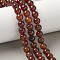 Natural Orange Garnet Beads Strands, Round, 8~8.5mm, Hole: 1mm, about 47~49pcs/strand, 14.96~15.67''(38~39cm)