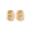 Brass Silicone Slide Charms, Rack Plating, Nickel Free, Oval, Real 18K Gold Plated, 11x7.5x3.5mm, Hole: 2mm