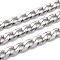 Tarnish Resistant 304 Stainless Steel Cuban Link Chain, Unwelded, with Spool, Stainless Steel Color, 17x11.5x3.5mm, 16.4 Feet(5m)/roll