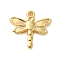 Ion Plating(IP) 304 Stainless Steel Pendants, Dragonfly Charm, Golden, 15.5x16x2.5mm, Hole: 1.2mm
