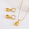 Teardrop 304 Stainless Steel Hoop Earrings & Pendant Necklaces Sets, Golden