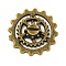 Tibetan Style Alloy Steampunk Pendants, Cadmium Free & Lead Free, Gear, Antique Bronze, 21.5x4mm, about 420pcs/1000g