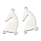 Tarnish Resistant 304 Stainless Steel Links Connectors, Stainless Steel Color, 20x10.5x0.5mm, Hole: 1.2mm
