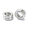 Non-Tarnish 304 Stainless Steel Beads, Large Hole Beads, Grooved Beads, Column, Stainless Steel Color, 20x9mm, Hole: 11mm