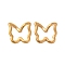 304 Stainless Steel Linking Rings, Twisted Butterfly, Golden, 15x15.5x3.5mm, Inner Diameter: 10x11.5mm