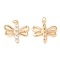 Brass & Cubic Zirconia Pendants, Cadmium Free & Nickel Free & Lead Free, Dragonfly Charm, Real 18K Gold Plated, 20x22x3mm, Hole: 3mm