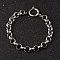 Tarnish Resistant 304 Stainless Steel Rolo Chain Bracelets, with Spring Ring Clasps, Stainless Steel Color, 8-1/2 inch(215mm), 9mm