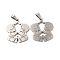 Non-Tarnish 201 Stainless Steel Pendants, Baby Charms, Stainless Steel Color, 25x23x1.4mm, Hole: 6.5x3.3mm