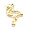 Alloy Open Back Bezel Pendants, For DIY UV Resin, Epoxy Resin, Pressed Flower Jewelry, Flamingo Shape, Golden, 23.5x18.5x2mm, Hole: 1.2mm
