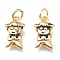Brass Charms, with Jump Rings, Long-Lasting Plated, Boy, Antique Golden, 14.5x8x2.5mm, Hole: 3.5mm