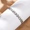 304 Stainless Steel Panther Chain Bracelets for Women, Stainless Steel Color, 6-1/4 inch(16cm) Long+62mm Extender, 1/4 inch(0.55cm) wide