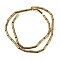 Electroplated Natural Lava Rock Beads Strands, Column, Light Gold Plated, 9x3mm, Hole: 1mm, about 43pcs/strand, 15.75''(40cm)