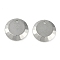 CCB Plastic Pendants, Flat Round, Platinum, 18x3.5mm, Hole: 1.8mm