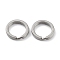 Non-Tarnish 304 Stainless Steel Split Key Rings, Keychain Clasp Findings, Stainless Steel Color, 14.5x2mm, Single Wire: 1mm