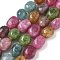 Natural Malaysia Jade Beads Strands, Oval, Dyed, Mixed Color, 11~13x9~10x8.5~10mm, Hole: 1mm, about 16pcs/strand, 7.28~7.48 inch(18.5~19cm)