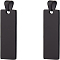 BENECREAT 10Pcs Rectangle 304 Stainless Steel Charms Metal Stamping Blank Tag Black 41x10mm for Necklace Pendant and Earring DIY Making Craft