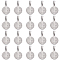 20Pcs 304 Stainless Steel Pendants, Religion, Flat Round with Saint Benedict, Stainless Steel Color, 15x12x1.5mm, Hole: 5x3mm