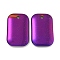 Electroplated Synthetic Non-Magnetic Hematite Pendants, Rectangle Charms, Purple Plated, 34x21.5x5mm, Hole: 2.8mm