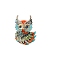 Owl Enamel Pin, Alloy Rhinestone Brooch for Backpack Clothes, Dark Orange, 33x25mm