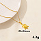 Stainless Steel Tortoise Pendant Necklaces, Cable Chain Necklaces for Women