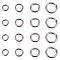 PandaHall 1 Box Zinc Alloy Key Clasp Findings Platinum Spring Gate Rings Metal Clasp Findings for Jewelry Making 7.4x7.2x1.7cm