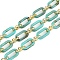 Rack Plating Acrylic & CCB Plastic Chain, Long-Lasting Plated, Dark Turquoise, 20x10.6x3mm, 5m/roll