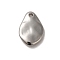 Non-Tarnish 304 Stainless Steel Charms, Teardrop Charm, Stainless Steel Color, 14.5x9.5x2mm, Hole: 1.7mm