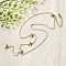 304 Stainless Steel Star Pendant Y Necklaces for Women, Golden, 17-1/8 inch(43.6cm)
