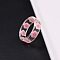Transparent Resin Finger Rings, Flower, White, Inner Diameter: 16mm