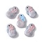 Natural Rainbow Alashan Agate Pendants, Dyed, Coin Bag Charms, Light Steel Blue, 15.5~16x9~9.5x4~4.5mm, Hole: 1.2mm