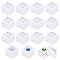 Square Plastic Loose Diamond Storage Boxes, Gemstone Display Case with Clear Acrylic Window and Sponge insideSquare Plastic Loose Diamond Storage Boxes, Gemstone Display Case with Clear Acrylic Window and Sponge inside, White, 2x2x1.6cm